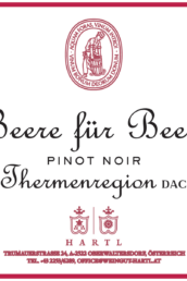 Etikett Weingut Hartl Pinot Noir Beere fuer Beere Ried Kraeutergarten Thermenregion DAC 2023
